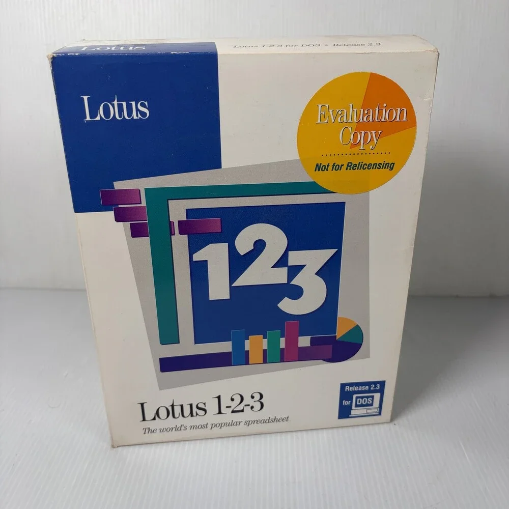 Vintage Lotus 1-2-3 for DOS Release 2.3 Spreadsheet Software